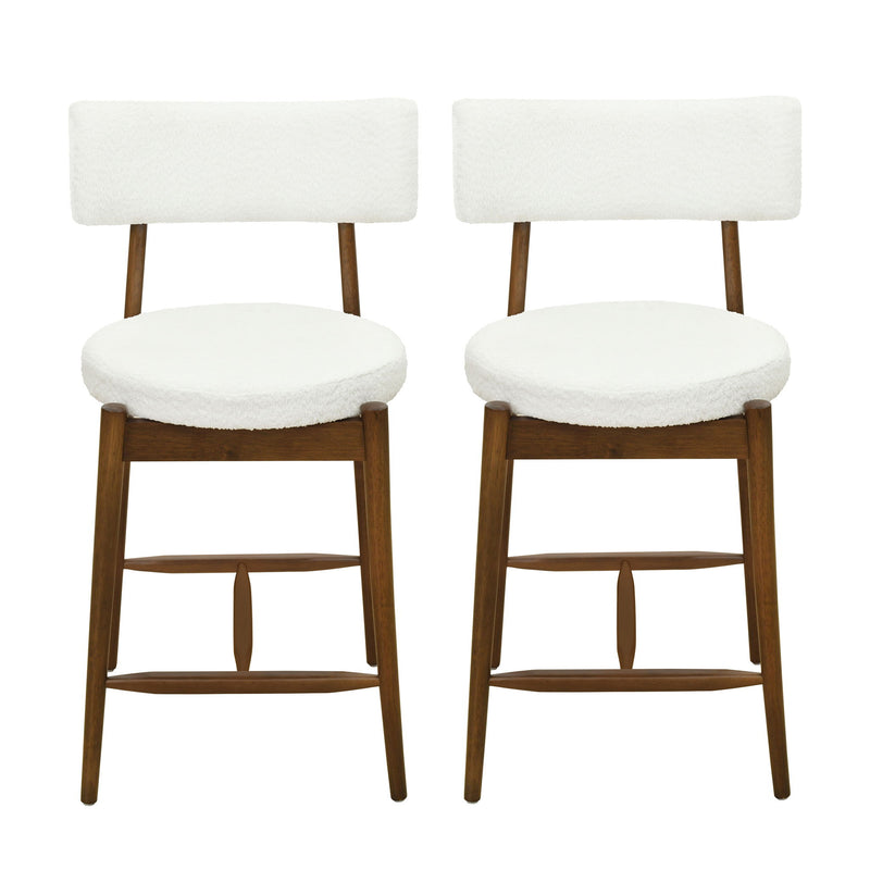 Counter Stool (Set of 2) - Walnut Beige