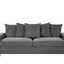 Luxe Sofa With 5 Matching Toss Pillows, Sleek Design, Spacious And Comfortable 3 Seater Couch