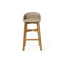 Beeson - Outdoor Wicker And Acacia Wood Barstools Set, Water Resistant - Brown