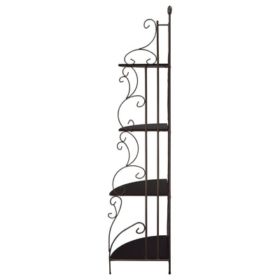 4 Shelf Corner Bookcase - Cappuccino