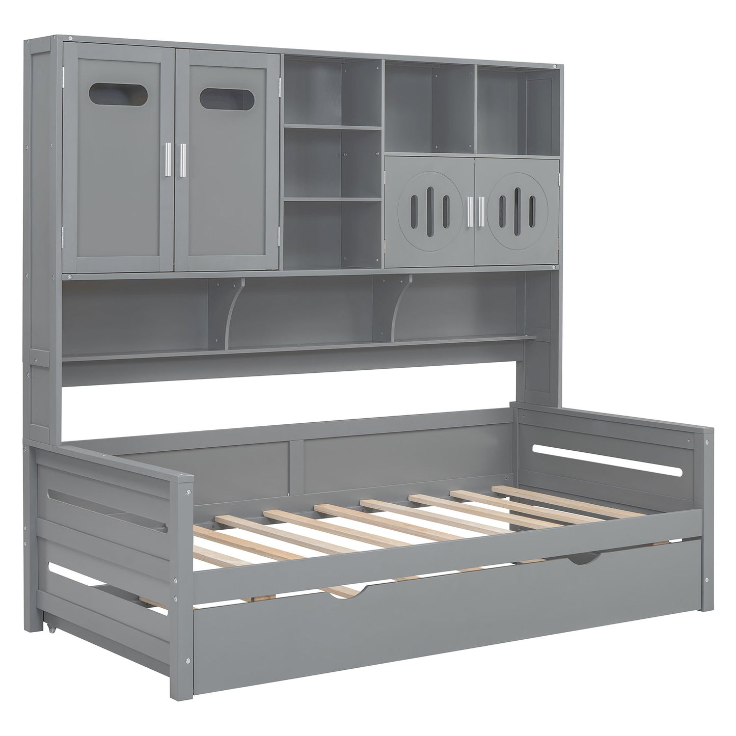 Daybed & All-In-One Cabinet And Shelf