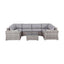 4 Person Patio Seating Set With Cushions, All Weather - Gray