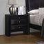 Vollenhove - 2 Drawer Nightstand With Pull Out Tray Storage Solution - Black