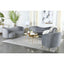 Reigha - Upholstered Sofa Lounge Furniture With Channel Tufted Backrest - Gray