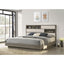 Eastern King Bed Bookcase Headboard With Hidden Storage - Oak