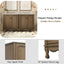 Vintage Double Sink Bathroom Vanity Set With Ceramic Sinks