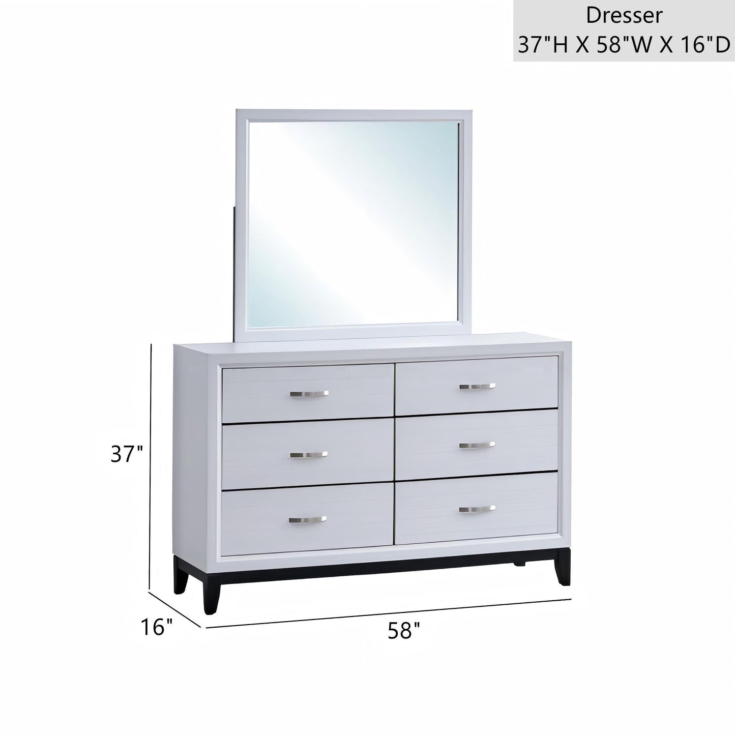 Glasgow - Dresser With 6 Drawers
