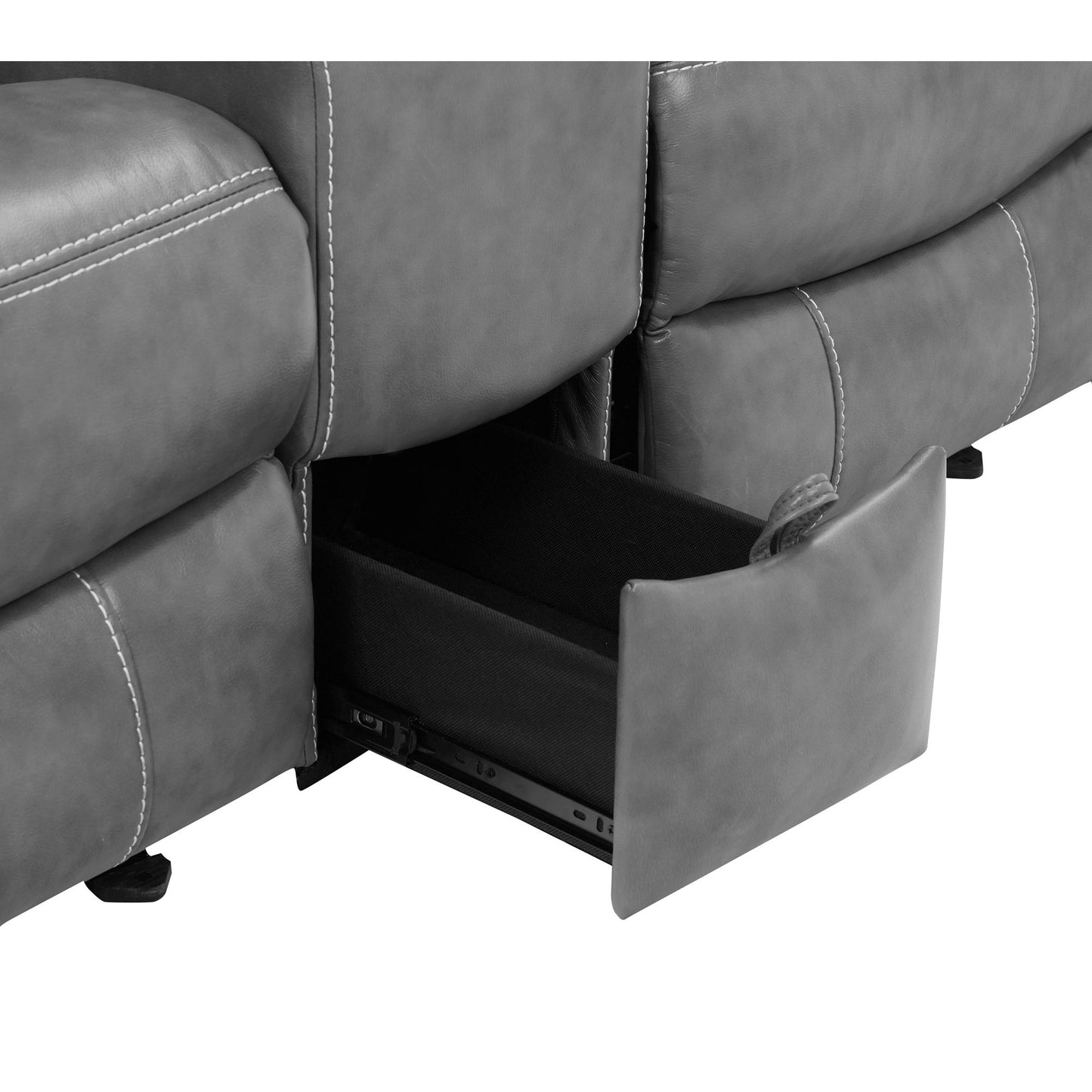 Carmen - Cool Motion Loveseat With Storage, With Reclining Function And Built In Storage - Gray