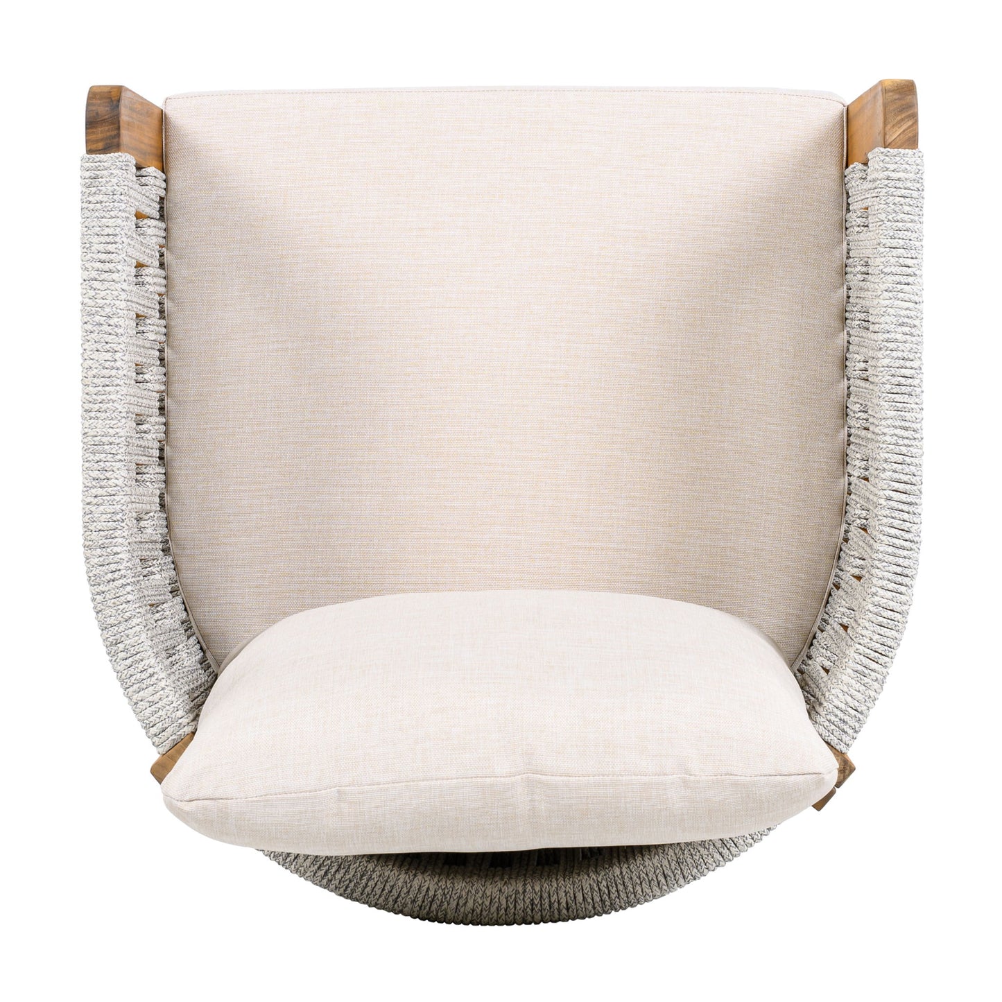 Outdoor Dining Chairs With Mix Rope Handles (Set of 2)