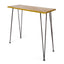 Dione Outdoor Industrial Acacia Wood Bar Set With Metal Frame And Slat Paneling - Brown