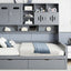 Daybed With All-In-One Cabinet And Shelf