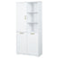 Freestanding Tall Storage Cabinet With 2 Tilt Out Hampers