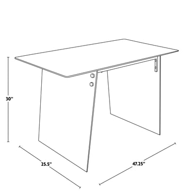 Glacier - Contemporary Desk - Clear / Chrome