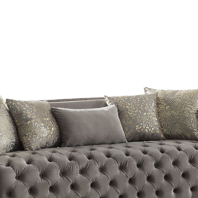 Naomi - Button Tufted Sofa - Taupe