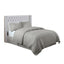 Transitional Upholstery Headboard With Tufted Buttons And Nailhead Trim