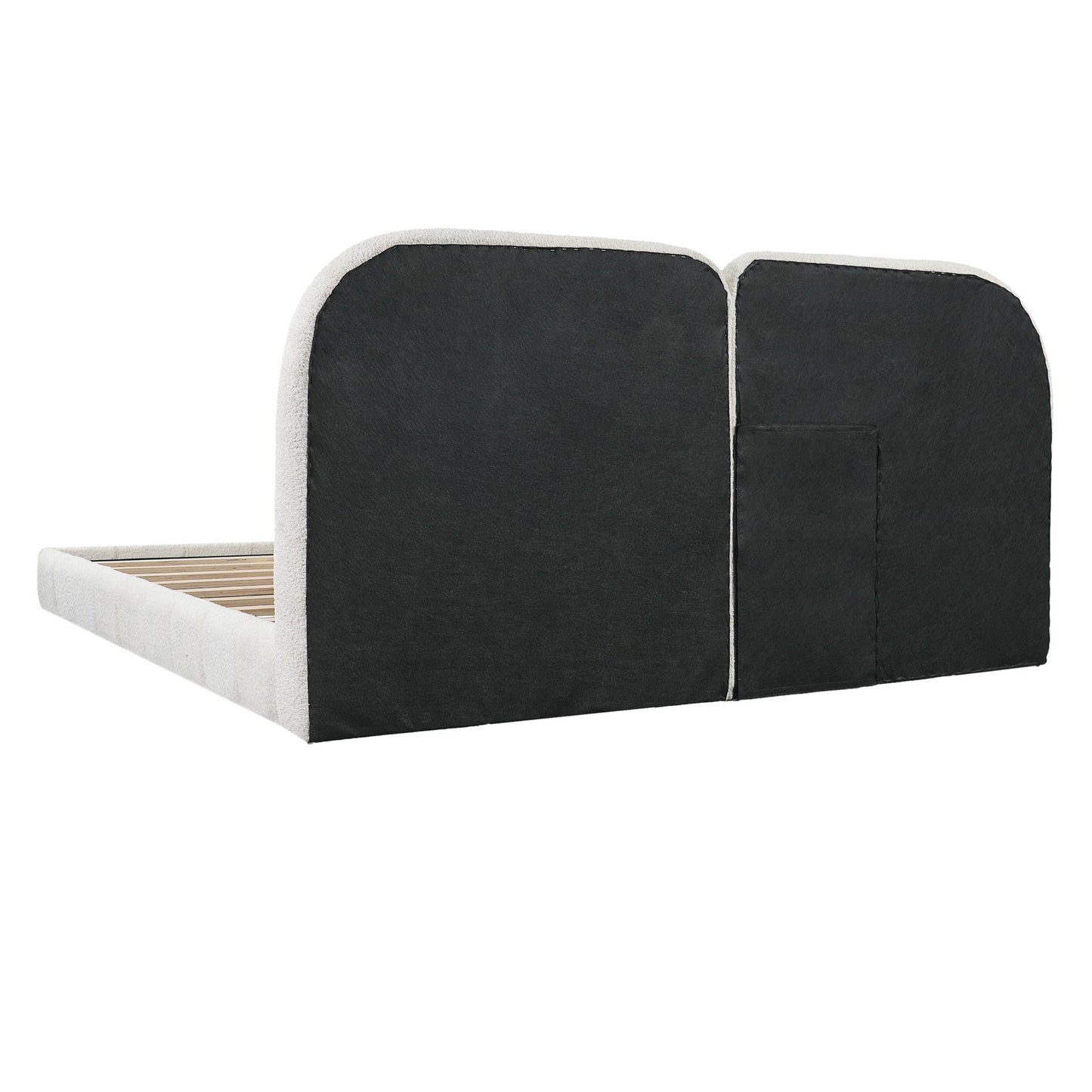 Upholstered Platform Bed With Tufted Headboard