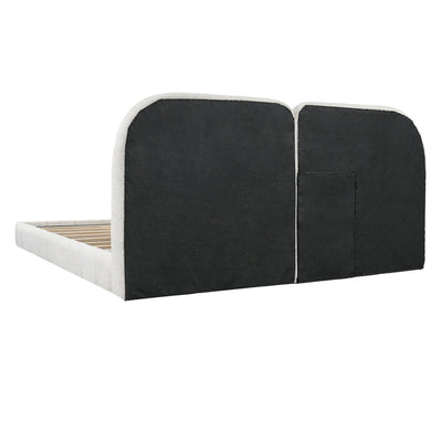 Upholstered Platform Bed With Tufted Headboard