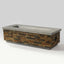 Propane Gas Fire Pit Table, 60000 Btu Rectangular For Outside Patio - Sandstone