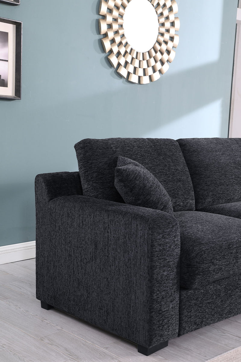 Celine - Fabric Corner Sectional Sofa With Right-Facing Chaise, Cupholders, And Charging Ports