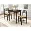 3 Piece Dining Set With Drop Leaf Table And Upholstered Chairs