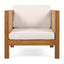 Outdoor Club Chair With Wicker Armrest