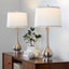 Cairo - Contemporary Table Lamp (Set of 2) - Nickel / White / Silver Trim