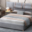 Upholstered Platform Bed, 2 Outlets And USB Charging Ports On Both Sides, 2 Bedside Pillows, Storage Shelves