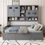 Daybed With All-In-One Cabinet And Shelf
