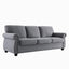 Soft Sofa, Upholstered 3 Seater Couch With High Density Foam, Loose Back Cushions And Turned Legs