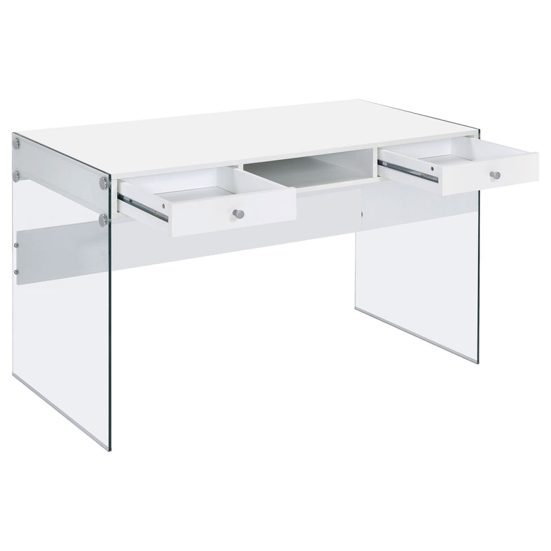 Barretta - 2 Drawer Writing Desk - Gloss White