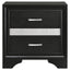 Transitional 2 Drawer Nightstand With Hidden Jewelry Tray