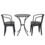 Ambrosia - 3 Piece Bistro Set With Leaf Motifs Top And Seat
