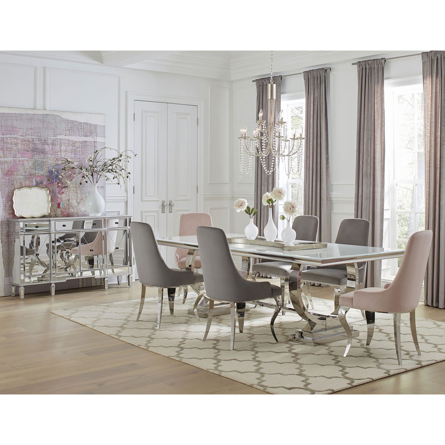 Luxury Upholstered Back Dining Chairs (Set of 2)