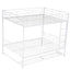 Metal Bunk Bed With Shelf And Guardrails