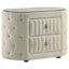 Santiago - Oval 2 Drawer Upholstered Nightstand - Ivory