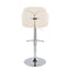 Dahlia - Contemporary Adjustable Barstool With Swivel With Rounded T Footrest (Set of 2)