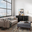 Owen - Square Coffee Table Storage Ottoman - Slate Gray