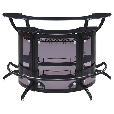 Elaina - 3 Piece Curved Freestanding Home Bar - Black