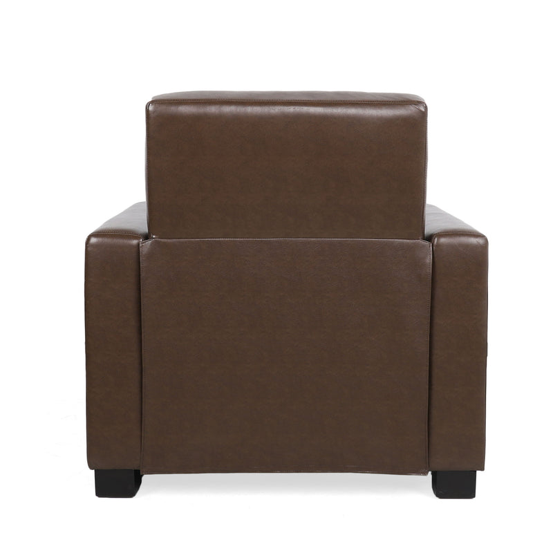 Langseth - Contemporary Tufted Pushback Recliner - Dark Brown