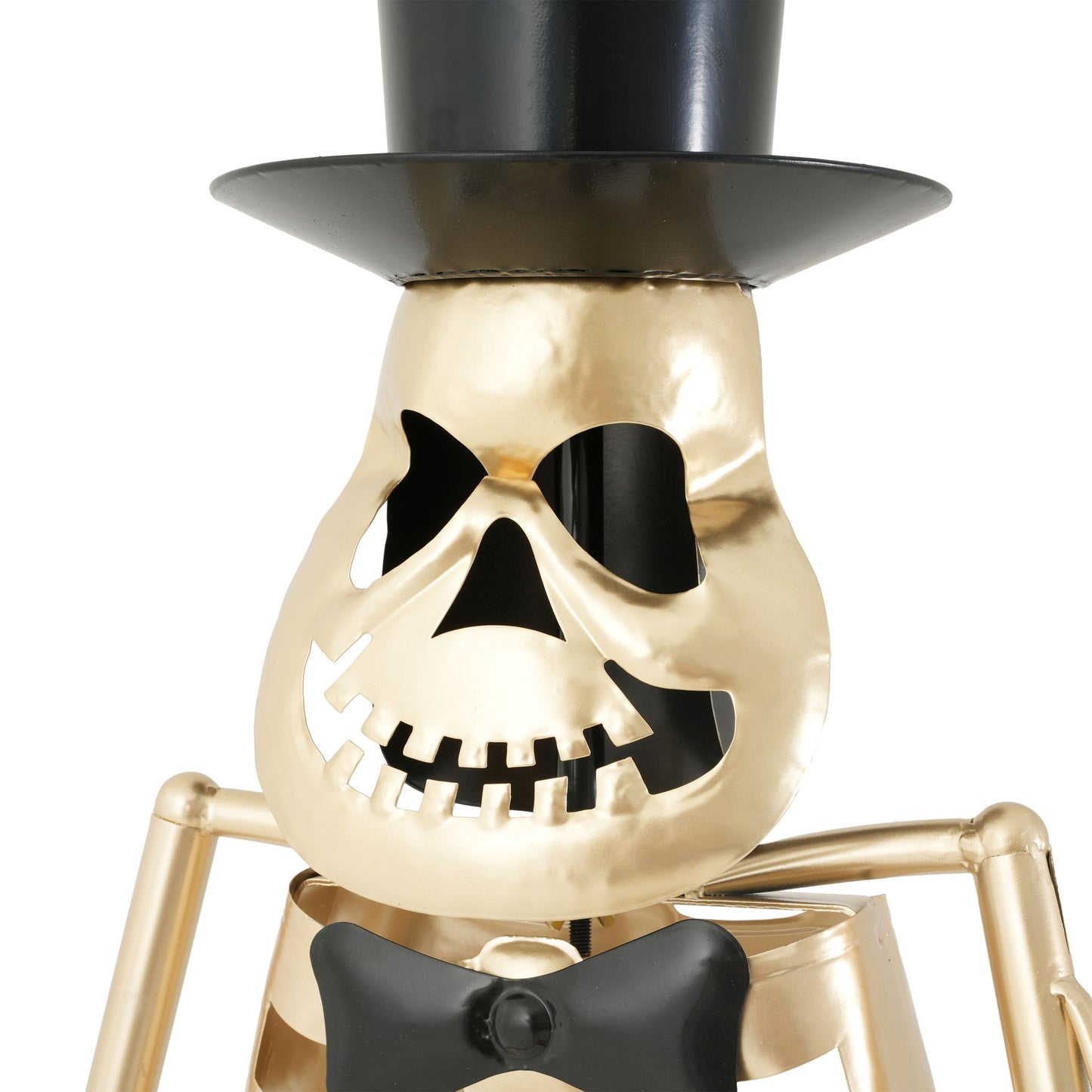 Skeleton Musician Statue, For Halloween Indoor Outdoor Party Display - Gold