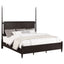 Niguel - Queen Size 4 Poster Bed With Finials, Floating Headboard - Brown