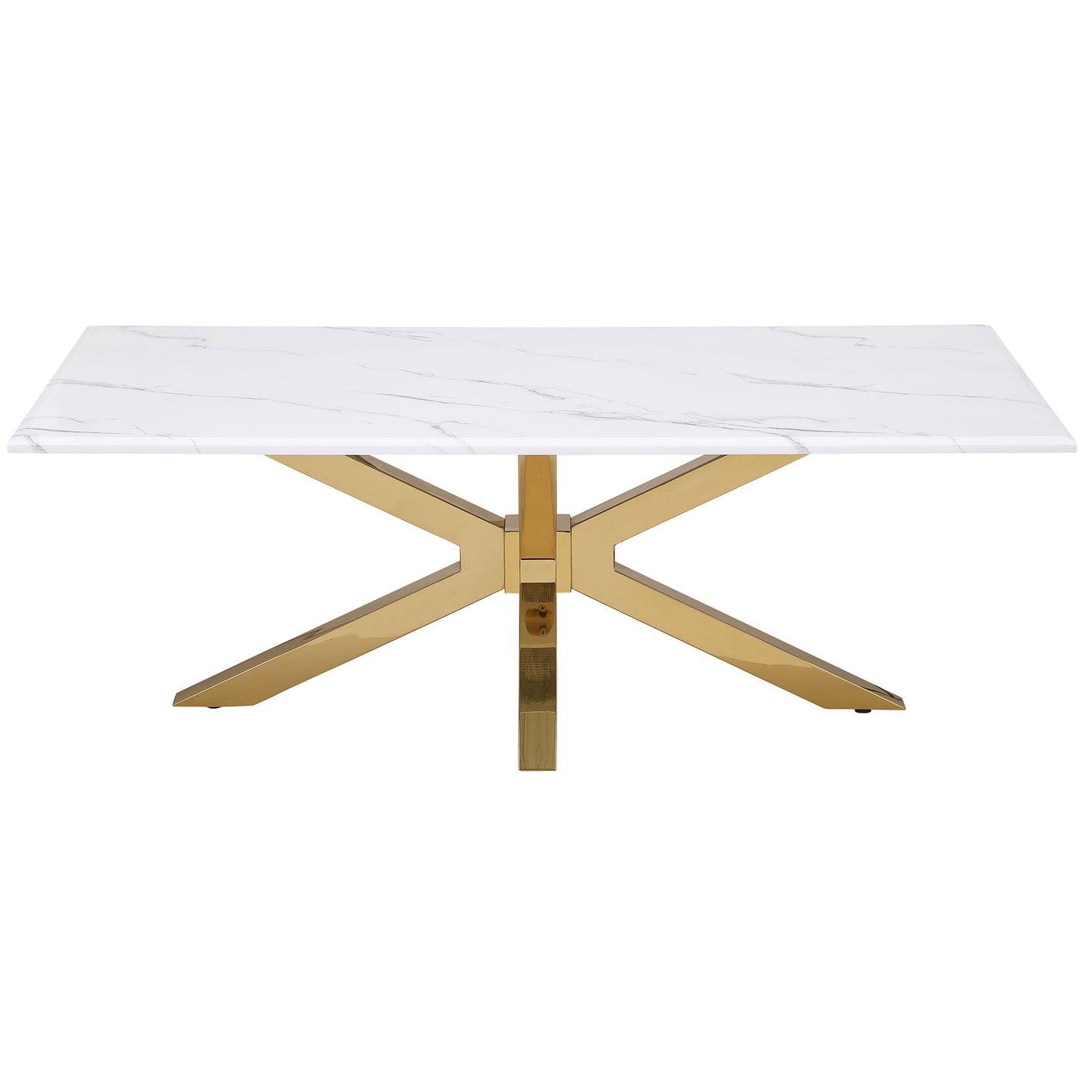 Maciel - Coffee Table With Accents - White Marble