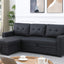 Upholstered Pull Out Sectional Sofa With Chaise