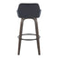 Daniella - Contemporary Fixed Height, Barstool With Swivel With Round Footrest (Set of 2)