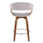 Vintage Mod - Mid Century Modern Fixed Height Counter Stool With Swivel With Round Footrest (Set of 2)