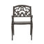 Cast Aluminum Dining Chair With Hand Crafted Details - Copper