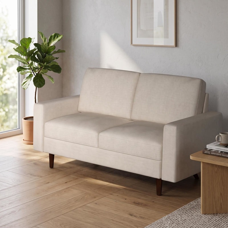 2 Seat Loveseat Sofa, Loose Back Cushion For Living Room