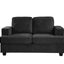 Modern Loveseat, Comfortable 2 Seater Couch With Deep Seating, Loose Back Cushions, Wide Arms