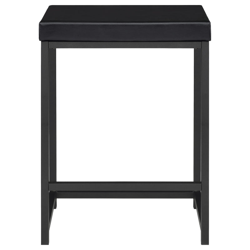 Klekner - 4 Piece Counter Height Table Set With Nesting Tables And Backless Stools - Charcoal