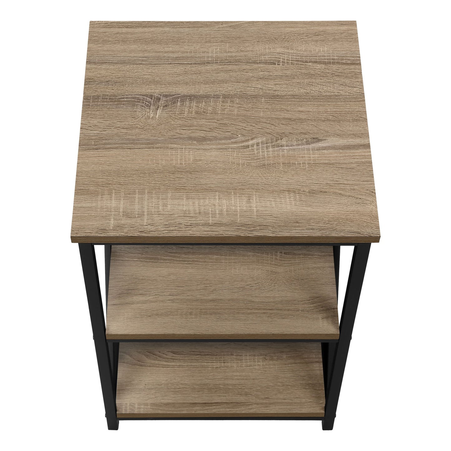 3 Tier Accent Table, Side Marble Look Contemporary & Modern